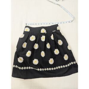 Juniors cute black with daisy print skirt by Holly Bracken size S